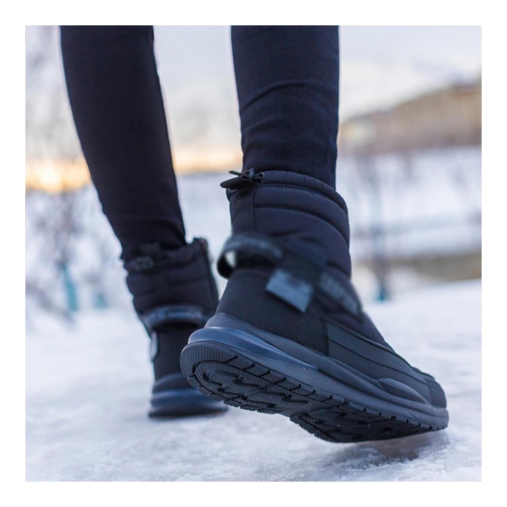 Damen-Schneestiefel Wasserdichte Trekking- & Wanderschuhe mit Rutschfester Sohle Warm Kunstfell Gefüttert - Herren-Winterstiefel für Outdoor Wandern modisch mit seitlichem Reißverschluss Unisex High-Tops