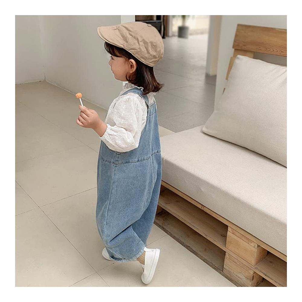 Baby Mädchen Latzhose Overall aus Baumwolle | Größen 80-120 | Jeans Hose mit Hosenträger | Kinder Overall 6-24 Monate & 3-4 Jahre | Denim Latzhosen für stylische Kleinen