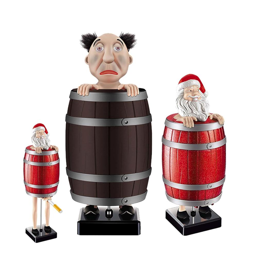 2er Set Lustige Zigarettenetuis aus AB-Harz und Holz - Elegant Tragbar und Automatischer Bounce - Ideal als Geschenk für Frauen - Lustiges Spielzeug-Zigarettenetui