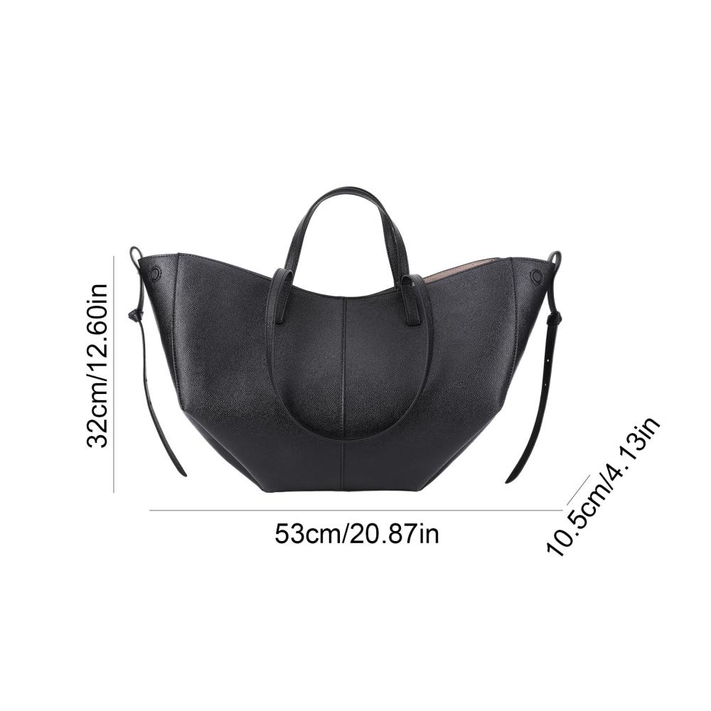 Französischer Stil Damen Henkeltasche aus Leder mit Kleiner Geldbörse - Vintage Tote Tasche Einkaufstasche Handtasche mit großer Kapazität
