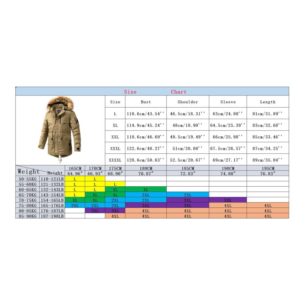 Wintermantel Herren Stylischer Softshelljacke in Khaki Lang & Leicht - Ideal für Kaltes Wetter