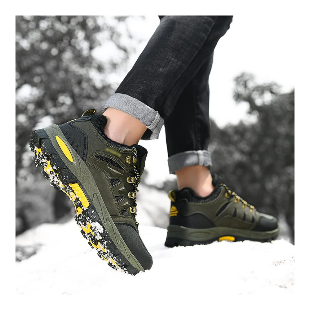 Winterstiefel Unisex | Gefütterte Kletterschuhe mit Wärmeisolierung | Schneestiefel für Trekking und Outdoor-Aktivitäten | Wanderschuhe in Grün Größe 47