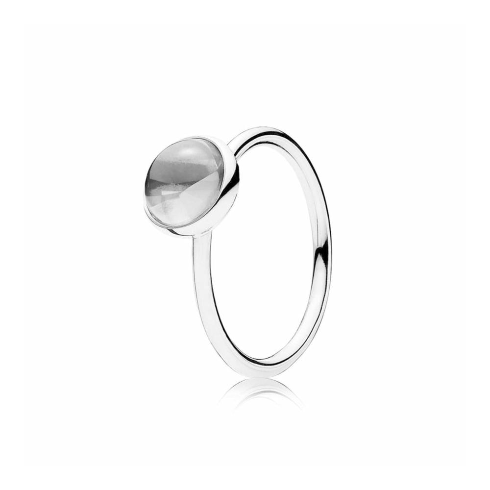 925 Sterling Silber Ring Eleganter Poetischer Tröpfchenring mit Kristall in Blau Pink & Klar - Perfektes Geburtstagsgeschenk für Frauen Modeschmuck