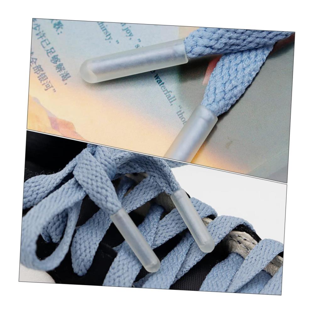 8 Stück Weiße Plastik-Schnürsenkelenden - Dekorative Spitzen für Schuhe und Kleidung | Adler Aglet Ersatzkopf & Zubehör