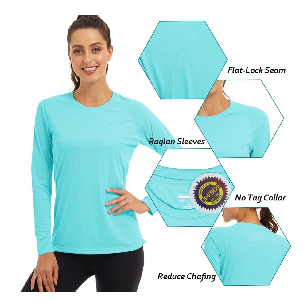 Langarm Damen Rashguard mit UPF 50 Sonnenschutz - Sportliches UV-Shirt für Damen