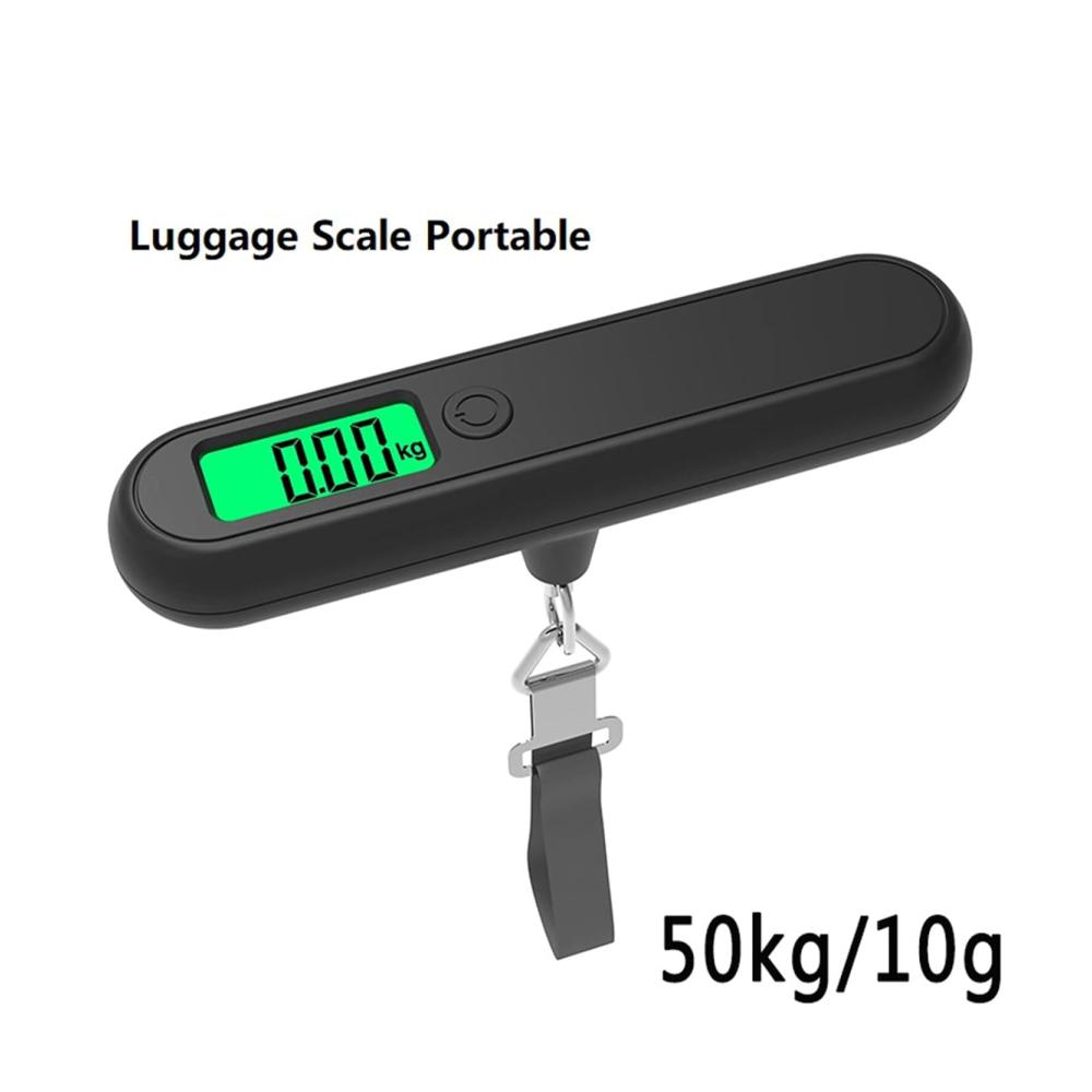 Digitale Gepäckwaage Tragbare Reisewaage mit hintergrundbeleuchtetem LCD-Display 50 kg Kapazität für präzises Wiegen – Ideal für Reisende