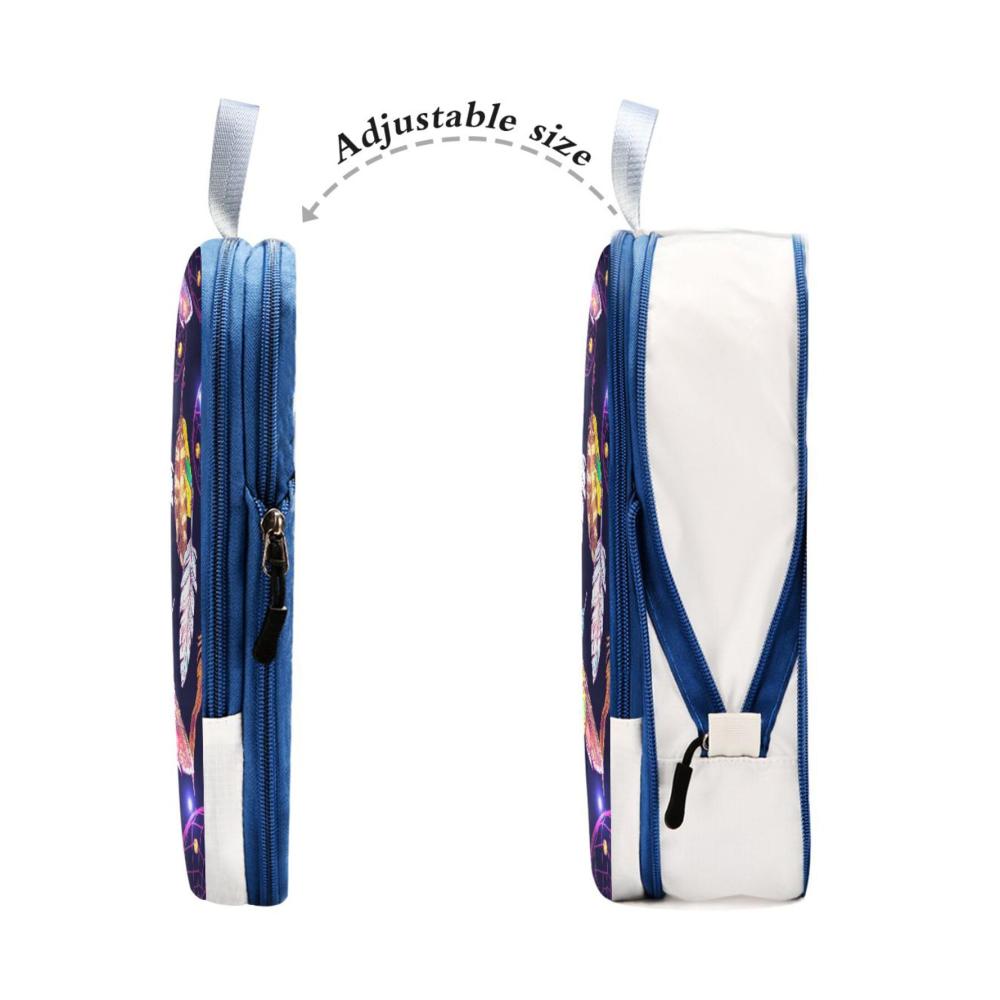 Kofferorganizer Set 3er Pack Kompressionswürfel mit Traumfänger Bohemia & Aztekenmuster - Lila Reiseutensilien für Rucksack und Gepäck