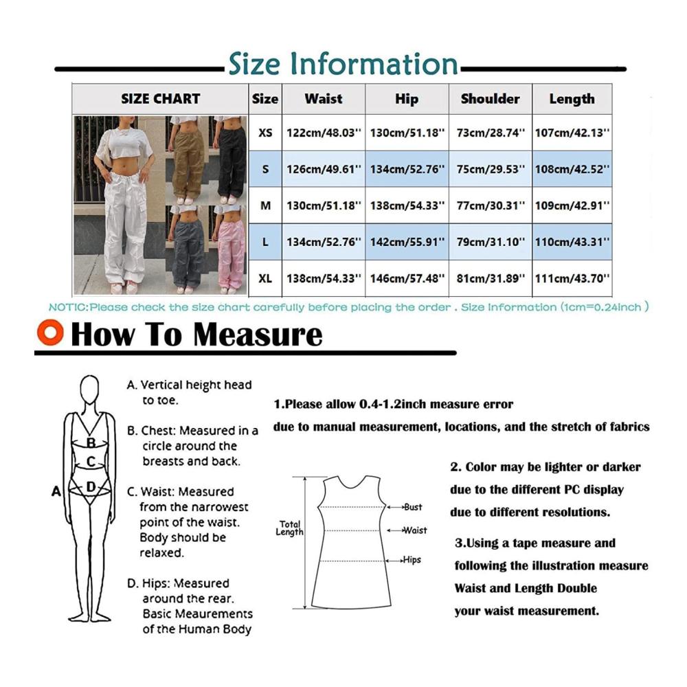 Cargohose Damen Y2K Baggy Hose mit Breitem Bein für Streetwear & Sommer - Vintage Oversized Pants im E-Girl Harajuku Stil Casual Teens Sweathose mit Taschen