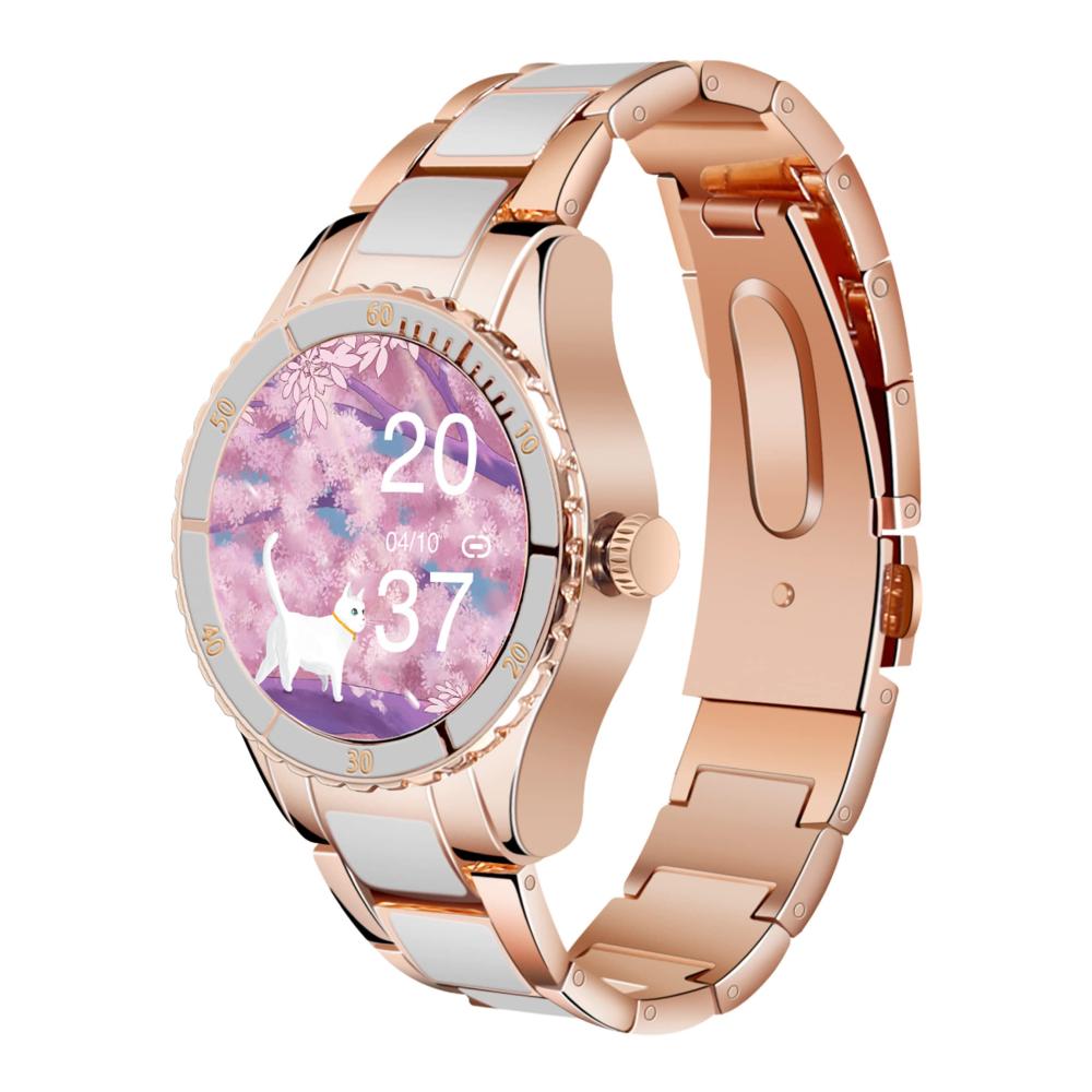 Elegante Damen Smartwatch Bluetooth Anruf Musiksteuerung Fitness Tracker Aktivitätstracker Pulsuhr Stoppuhr Schlafmonitor Schrittzähler Kalorien - Fashion und Luxus vereint