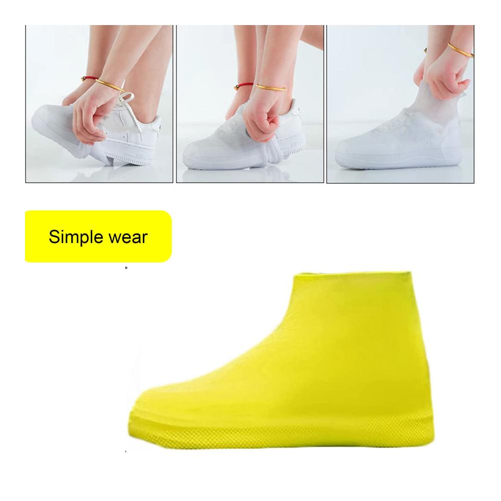Kinder Silikon Schuhüberzieher - Wasserdichte Überschuhe für Outdoor-Sport und Fahrrad Galoschen Hezhou für trockene Füße