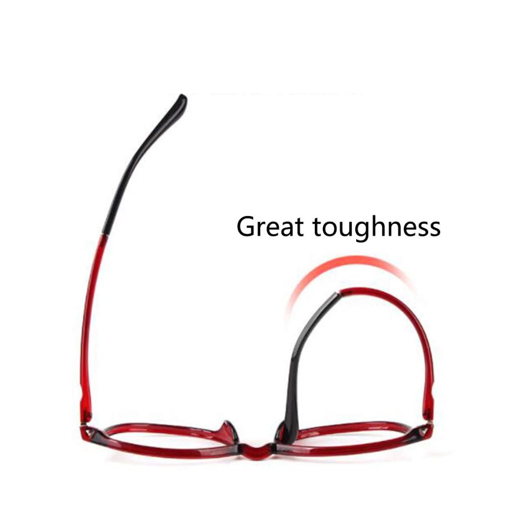 Brillenfassungen Resilience Upgrade HD Resin Lesebrille mit TR90-Rahmen Ultraleicht Strahlungsarm Grüne Folie Einteilige Nasenpolster (Schwarz Rot