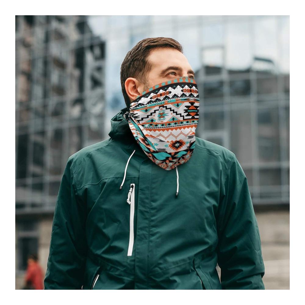 Multifunktionstuch Schals XIXIKO Tribal Ethno Aztec Geometrisches Design | Bandana Gesichtsmaske für Damen/Herren | UV-Schutz | Outdoor Sport Wandern Staubabweisend