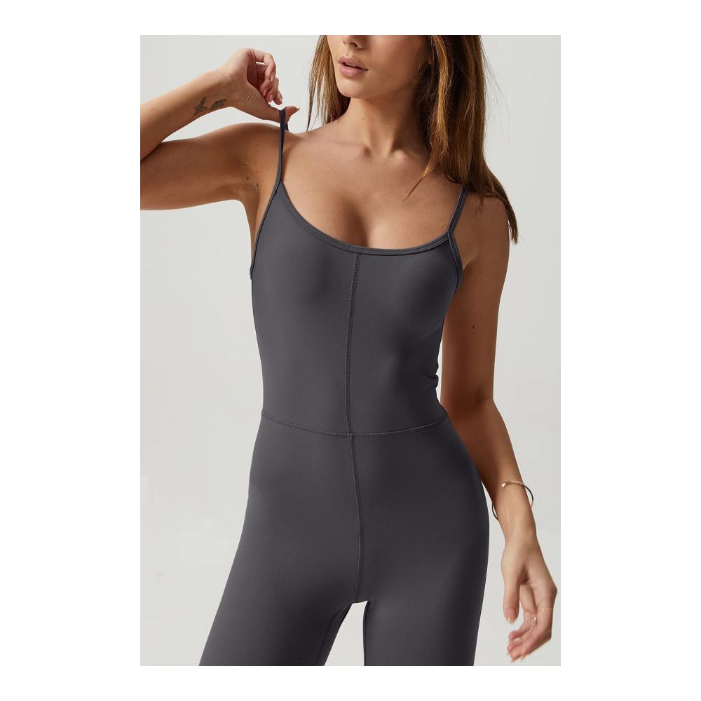 Damen Jumpsuit Spaghetti-Träger Bodycon Schnitt Voll Länge - Stilvoller Einteiler für Frauen