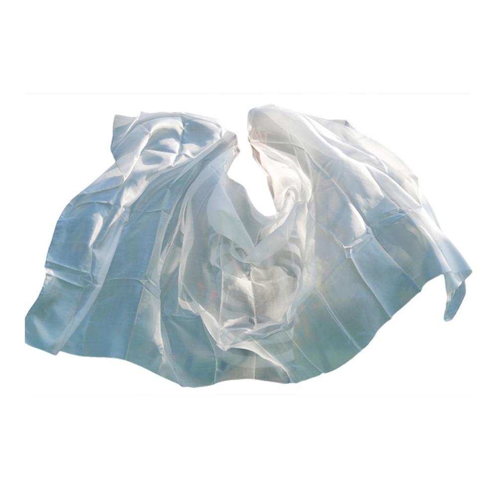 Chiffon Bauchtanzschal aus echter Seide – Handgefertigter Schleier in lebendigen Farben für beeindruckende Bauchtanzauftritte (Größe L 270x114cm