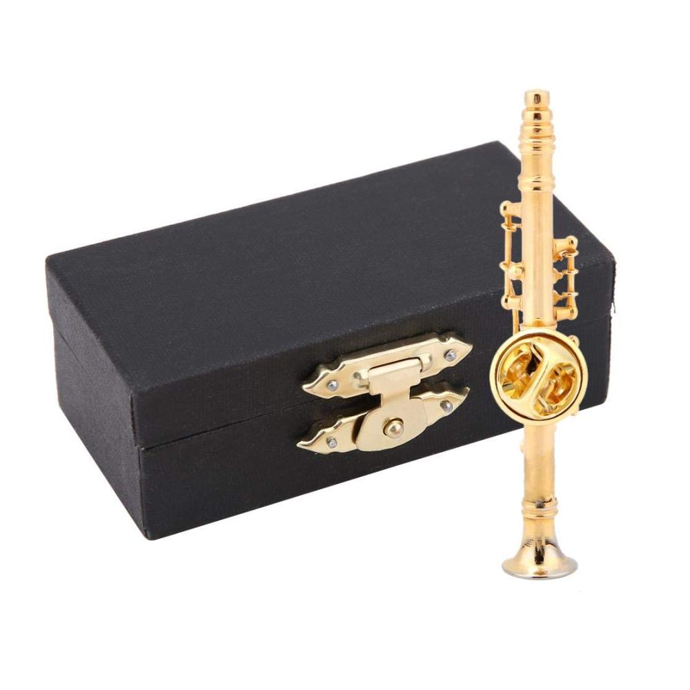 Klarinettenbrosche - Musikinstrument Anstecknadel mit Geschenkbox für Musikliebhaber