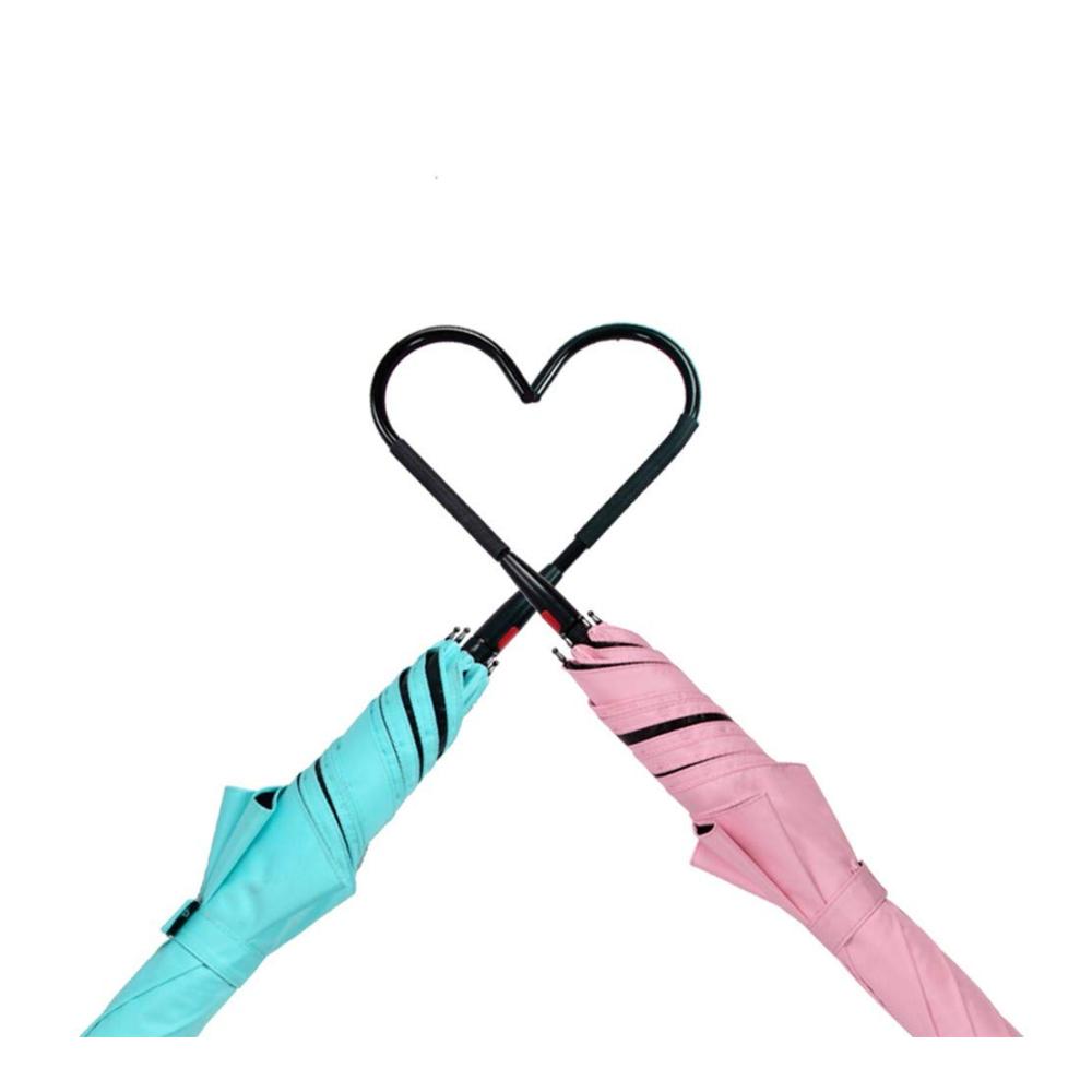Klarer UV-Schutz Taschenschirm - Stilvoller kompakter Regenschirm mit frischem Druck und geradem Vinyl-Design