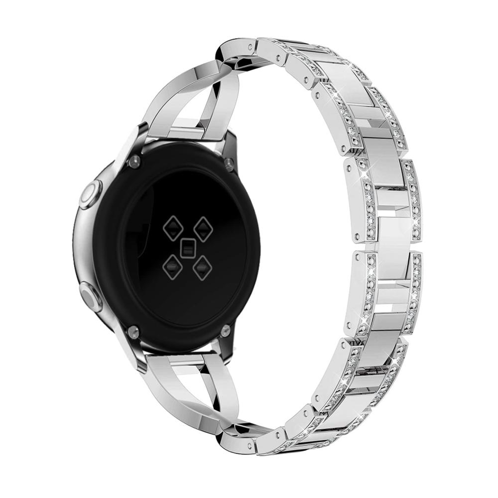 Galaxy Watch 5 Uhrenarmband - Damen Fitness-Armband aus Edelstahl mit Strassgliedern - Verstellbar für Watch 4 Classic & 5 Pro - MVRYCE (Y01