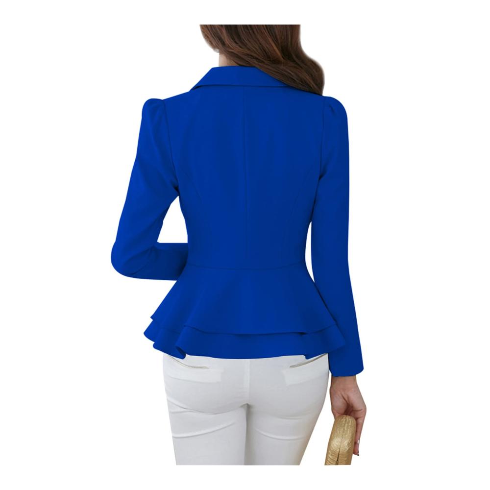 Yming Damen Blazer - Stilvoller Kurzblazer mit offenem Vorderteil Langarm und einfarbigem Design für geschäftliche Anlässe