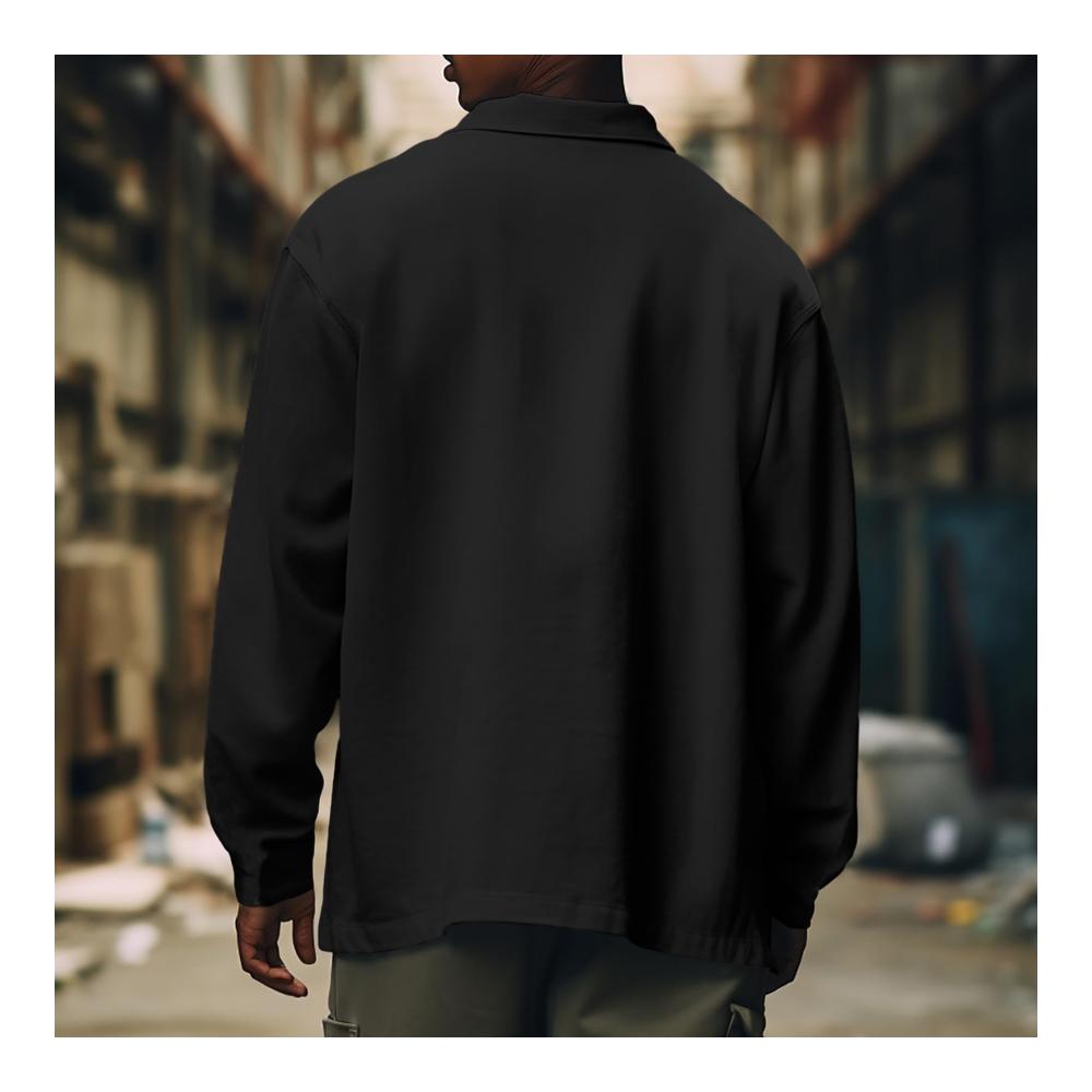 Herren Freizeithemden Cordjacke Langarm Regular Fit - Vintage Button-Up Hemdjacke