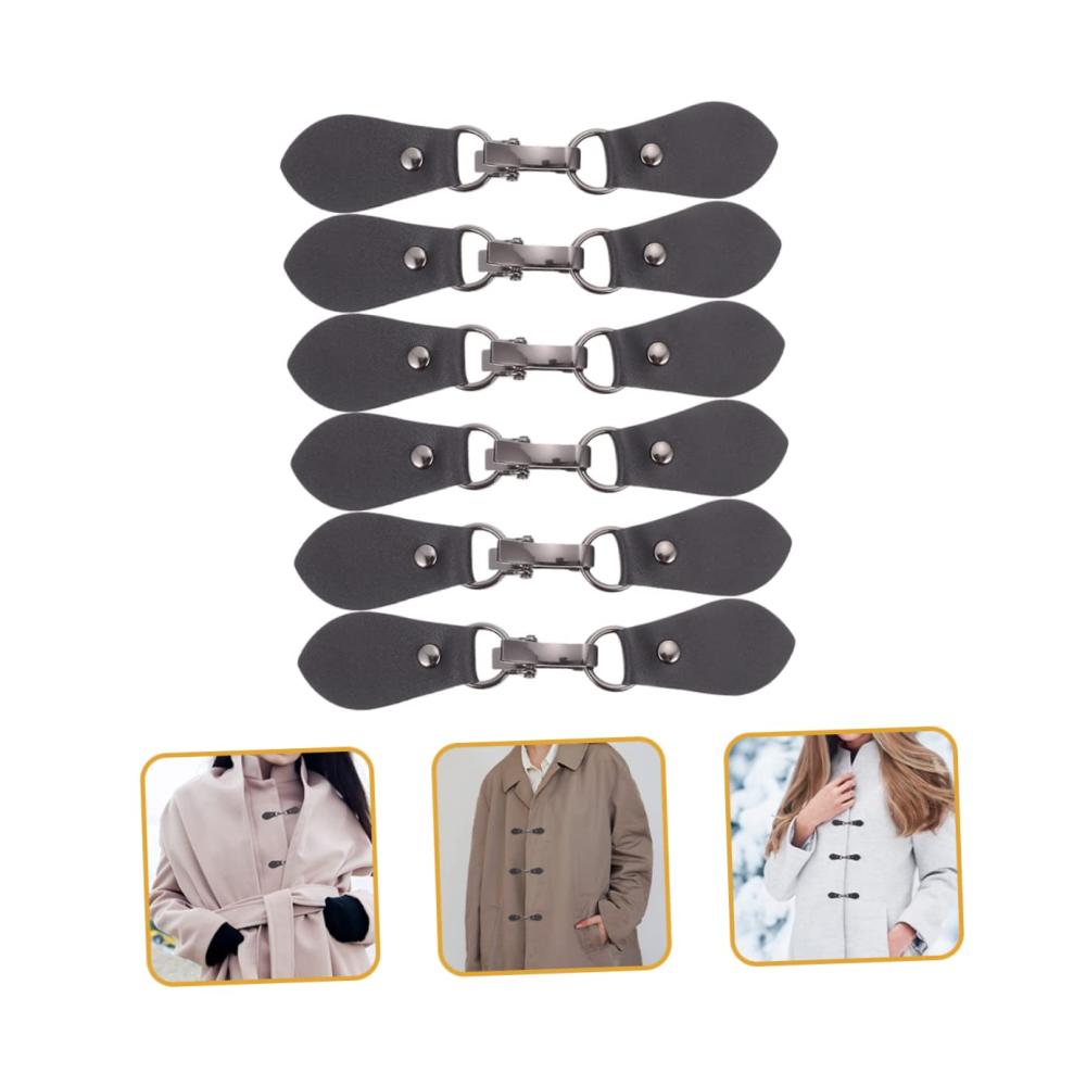 Broschen & Anstecknadeln Set 24 Paare Schnalle für Bekleidungszubehör Pulloververschlüsse Strickjackenhalter-Clip Cardigan-Verschluss – Hochwertige Western-Accessoires aus Leder und Metallknopf für Frauen ideal für Schals und modische Cardigans