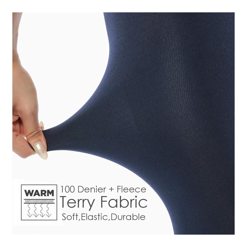 Fleece Gefütterte Damenstrumpfhosen – 2 Paar Warme Winterstrumpfhosen Blickdicht 100D Ideale Kälteschutz Strumpfhosen
