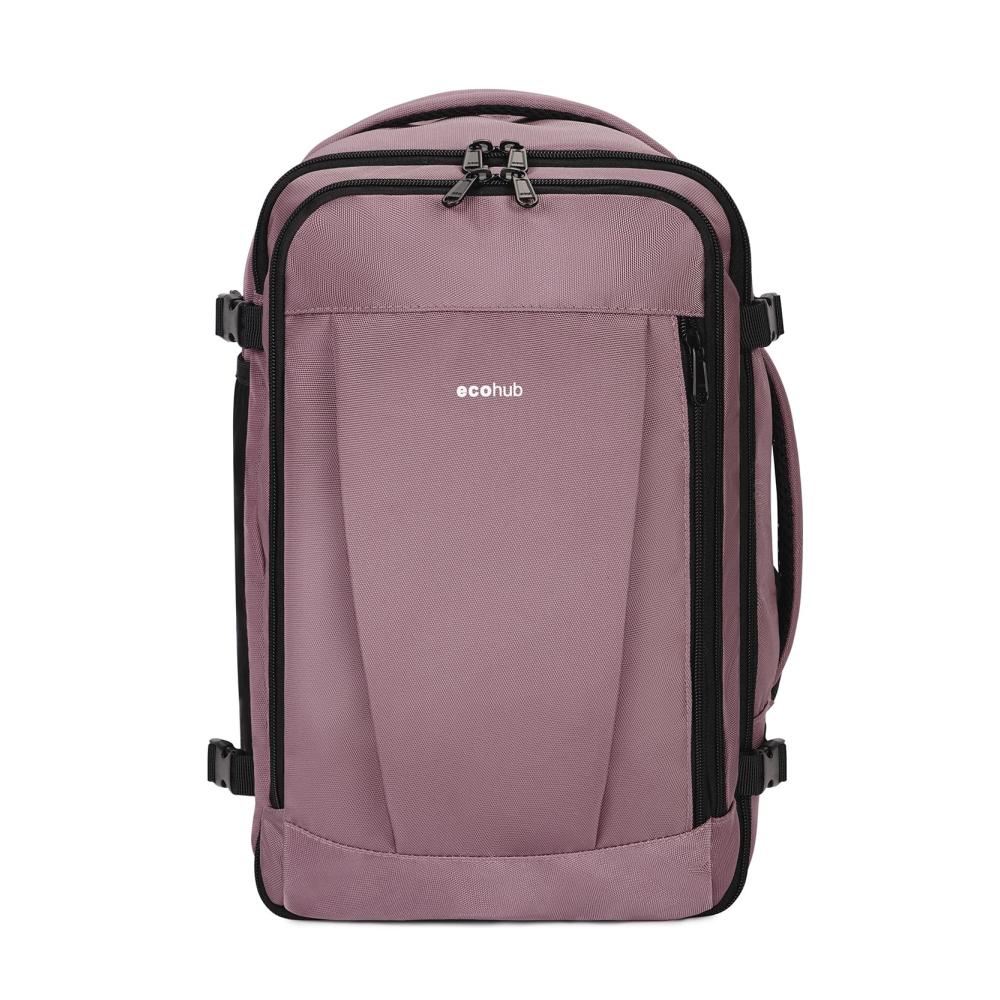 40x20x25 Ryanair Handgepäck Rucksack - Wasserdichter Tagesrucksack Damen Klein mit USB-Ladeanschluss 13 Taschen PET-Recycelt Umweltfreundlich - Reiserucksack Flugzeug Carry-on für Travel (20L) - Rosa