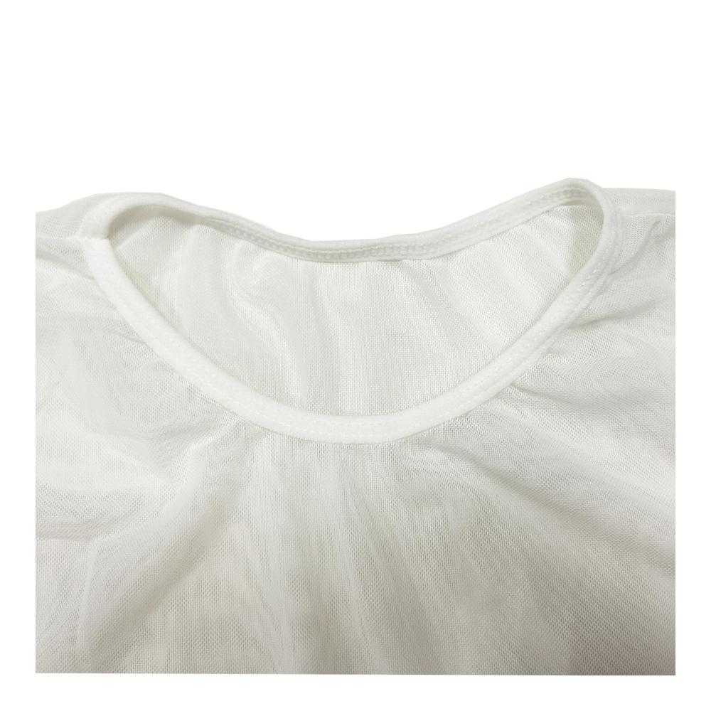 Damen Mesh Reizwäsche Set Transparentes T-Shirt Top BH-Hemd Unterhemd & Tank - Sexy Clubwear in Kurzarm Bauchfrei & Durchsichtig