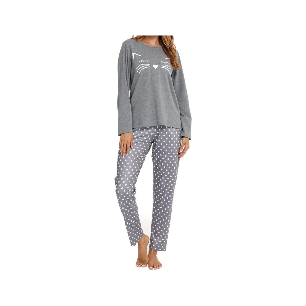 Damen Baumwolle Pyjama Set Langarm | Bequeme Lounge Pjs für Frauen | Weiche Damen Baumwolle Pjs | Schlafanzug Damen Baumwolle | Pyjama Sets Damen 1 Set | Damen Baumwolle Pyjamas für erholsamen Schlaf