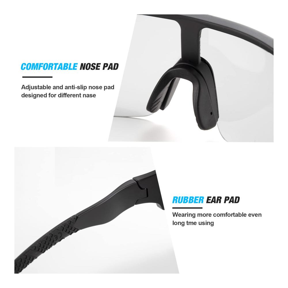 Fahrrad-Sonnenbrille Selbsttönend Polarisiert Winddicht - UV400 Schutz für Herren und Damen