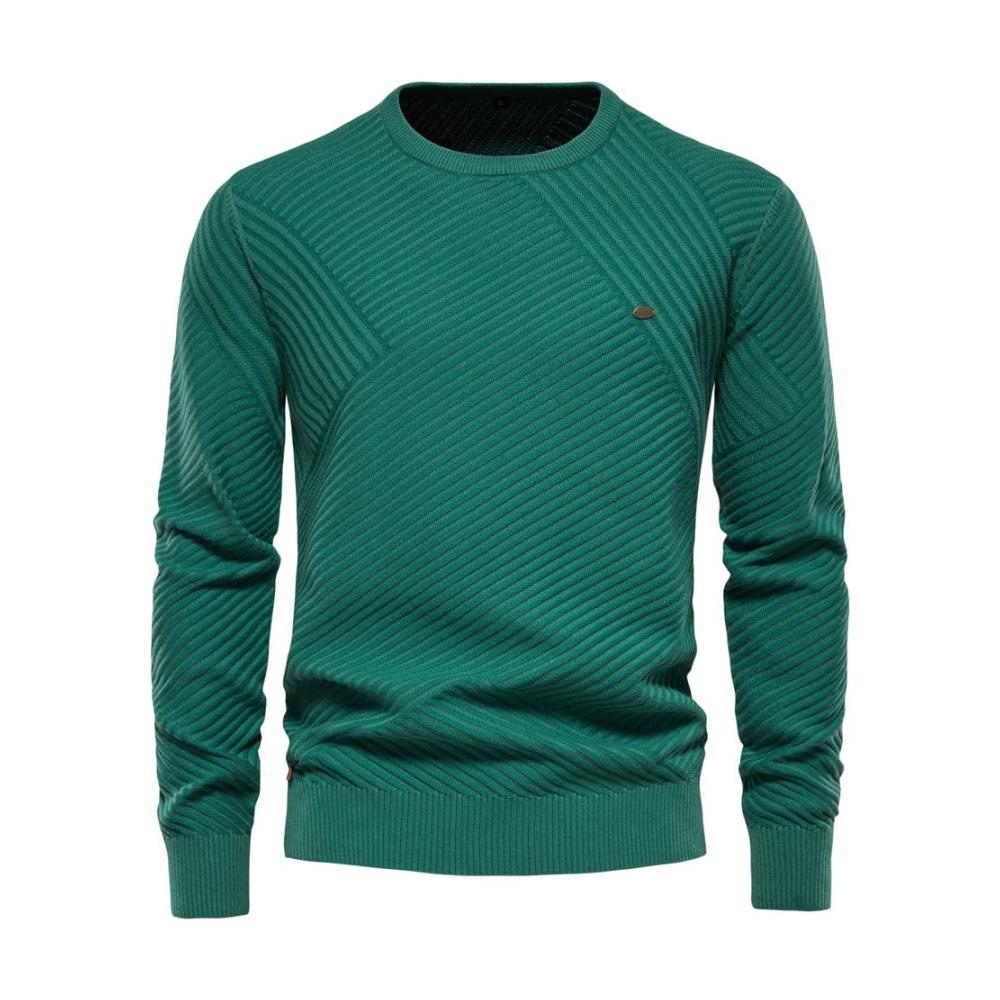 Herren Pullover für die kalte Jahreszeit - Bequemer Baumwoll-Pullover in einfarbigem Design (Größe XL