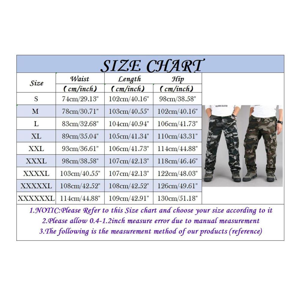 Herren Jogginghose Schwarz | Lang Baumwolle Multi Pocket Zipper Cargo Pants