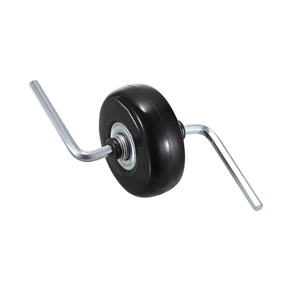Koffer & Trolleys 2er Set Hochleistungs-Ersatzrollen mit schwarzen Schrauben für Kofferreparatur – Lagertausch für Gepäckkoffer (50 * 18mm