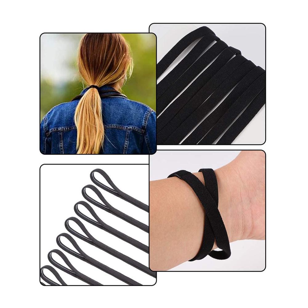 Elastische rutschfeste Sport-Stirnbänder im 9er Pack für Jogging Fußball Yoga und mehr