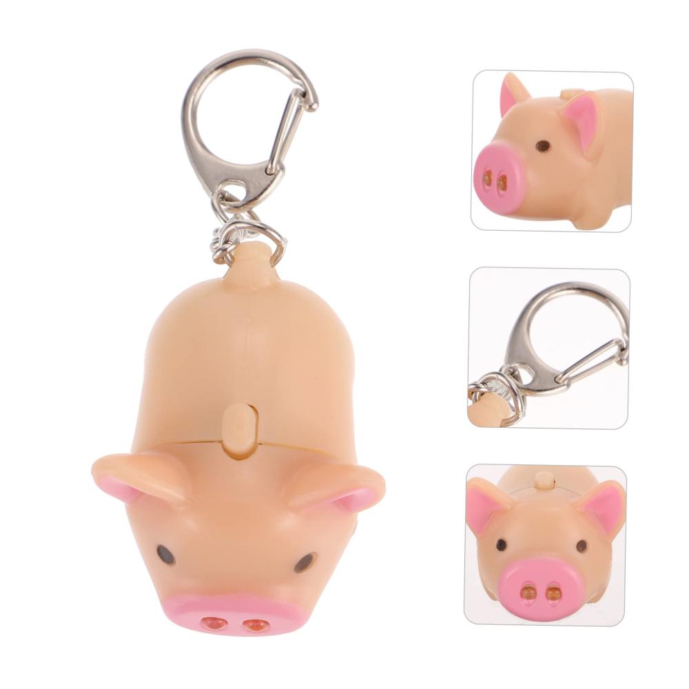 Schmuck-Sets 6er-Pack LED-Schlüsselanhänger mit Taschenlampe - Tiermotive für Geldbörse Handtasche und Kinder - Praktische Kunststoff-Anhänger