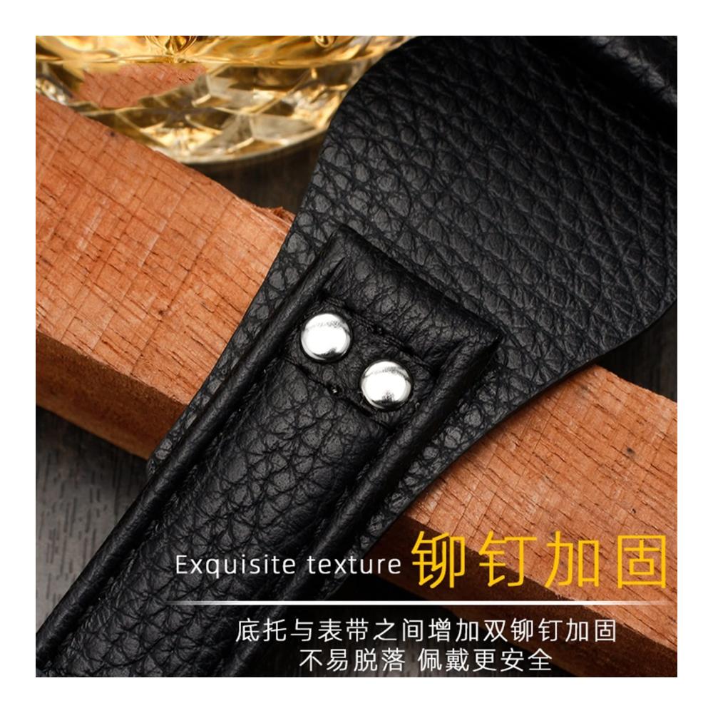 22mm Echtes Leder Uhrenarmband für Fossil Herrenuhren - Nieten-Stil passend zu CH2592 CH2564 CH2565 CH2891 CH3051 - Hochwertiges Armband