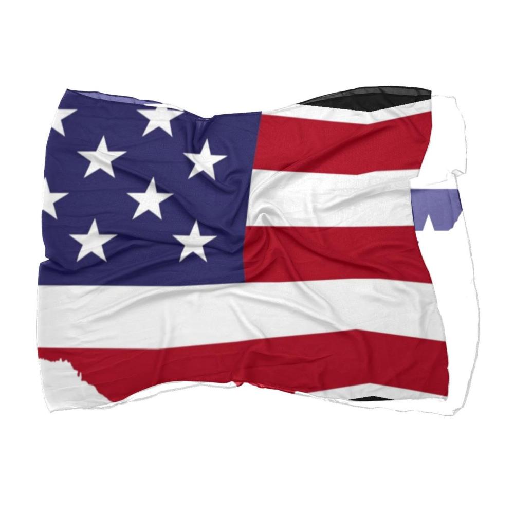 Amerikanischer Flaggen-Druckschal für Damen Leichter Schal in modischem Design