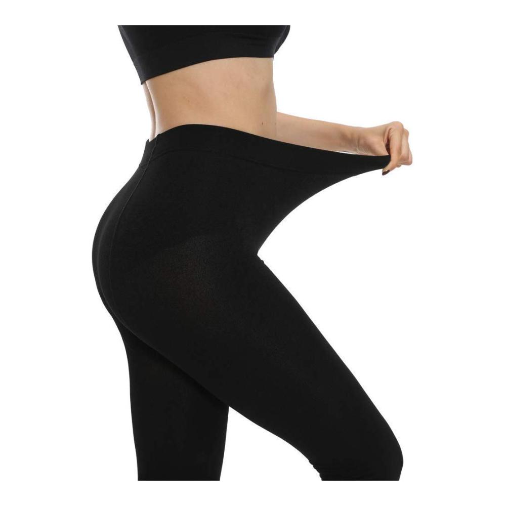 2 Paar Damen Fleece-Thermostrumpfhosen Schwarz 400 Denier – Kuschelig Warm und Klassisch