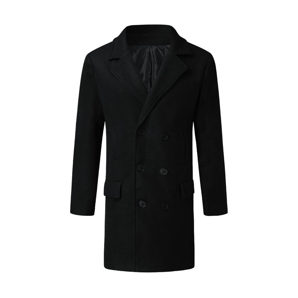 Herren Wintermantel - Wollmantel Lang mit Schnalle Slim Fit Dufflecoat für Business und Casual Winddichter Trenchcoat Warme Übergangsjacke