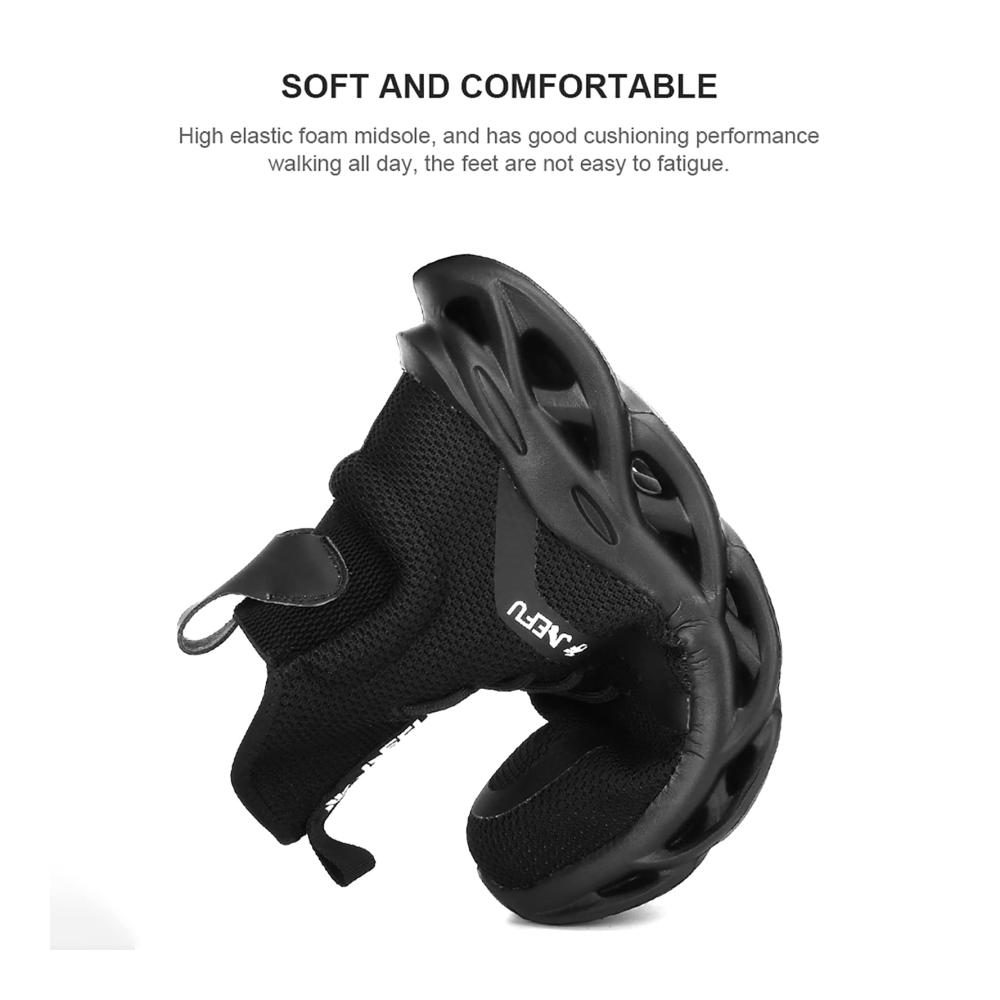 Herren Sicherheits-Sneaker Rutschfeste Composite-Site-Arbeitsschuhe mit Stahlkappe leicht und robust Größe 45 Schwarz