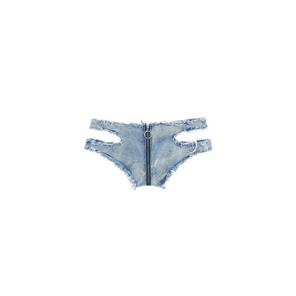 Cowgirl Style Damen Hot Shorts in Sexy Low Waist Denim - Trendige Skinny Fit Jeans mit Zipper und Button Closure