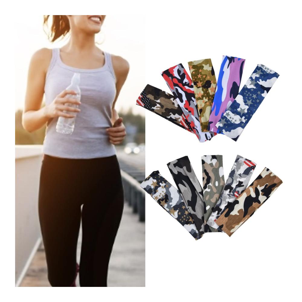 Sport-Stirnbänder mit elastischem Design für bequemes Laufen – Camouflage Jogging-Stirnband für Fitness und Laufsport