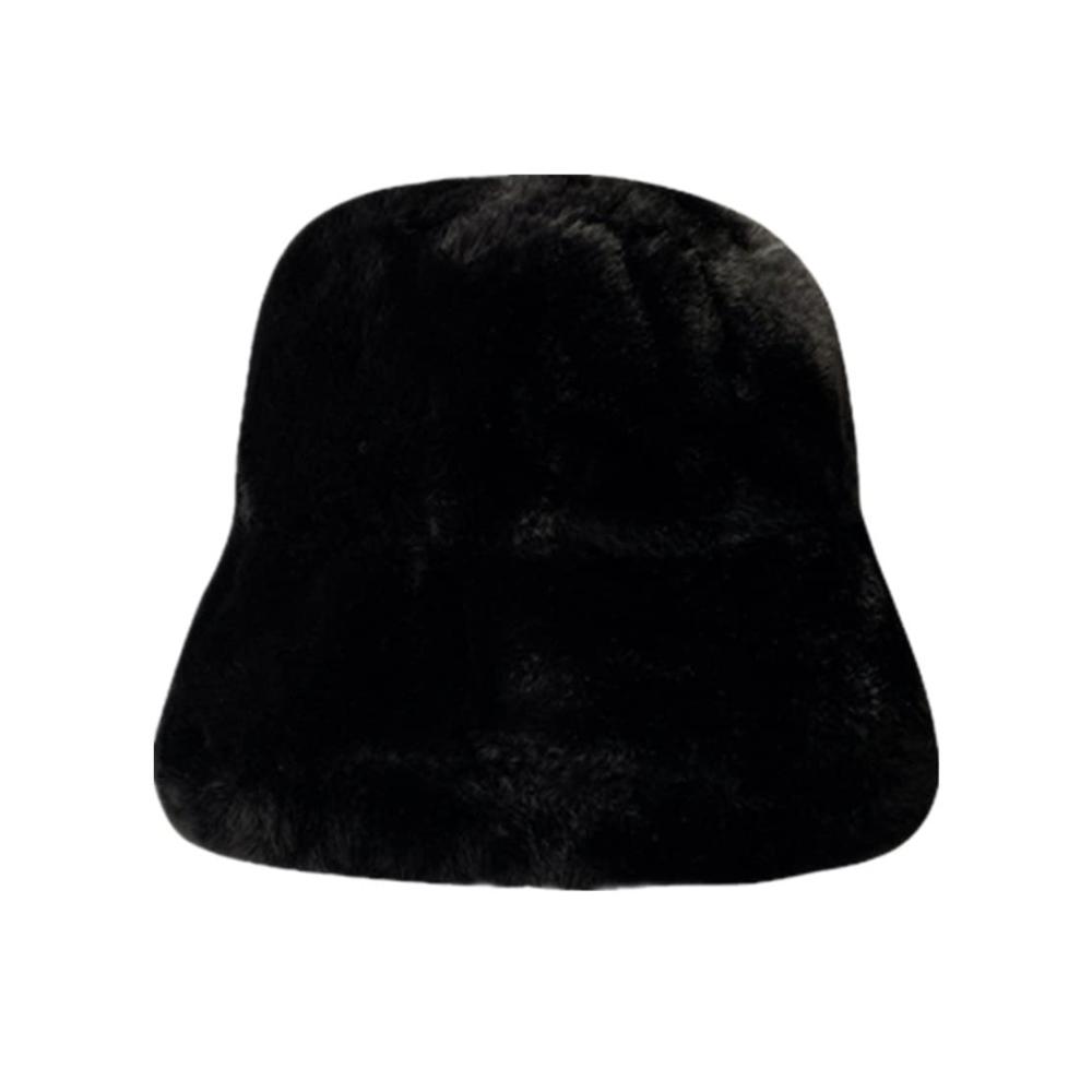 Winter Fischerhut aus Kunstpelz für Damen - Elegant Warm und Weich | Flauschige Eimermütze für Hochzeit Kirche und Outdoor-Aktivitäten