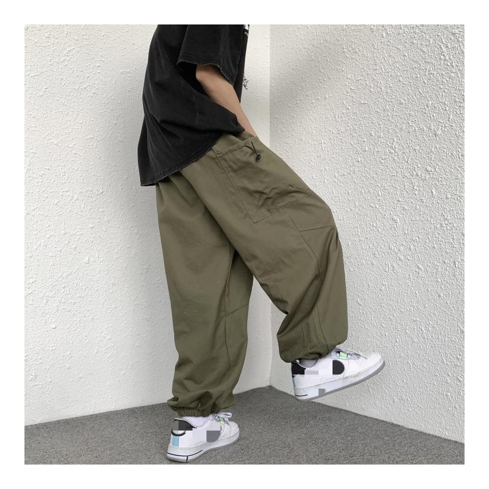 Herren Cargo Arbeitshose Lässige Relaxed Fit Jogginghose mit Taschen