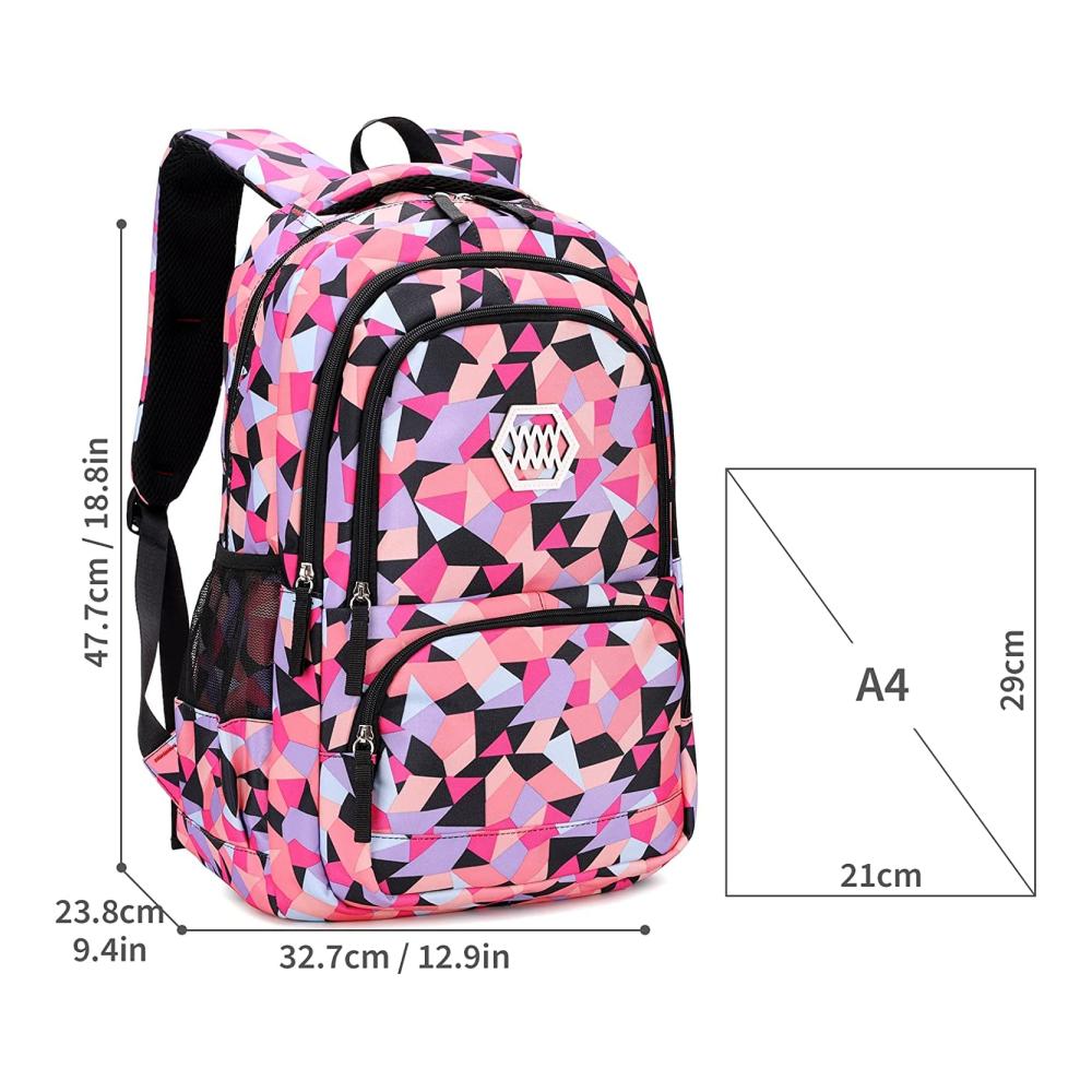 3-in-1 Kinderrucksack Set für Schule - Mädchen und Jungen Schulrucksack mit Lunch-Tasche Bleistiftetui - Jugendliche Schulranzen für optimale Organisation