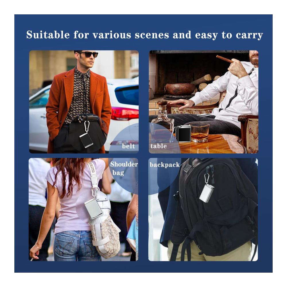 Mobiler Taschenaschenbecher 2er-Set – Geruchsdicht & Tragbar für Unterwegs – Reiseaschenbecher Klein Schwarz/Silber – Zigaretten Taschenascher to go