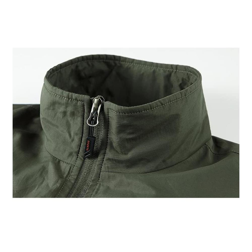 Herren Weste für Frühling und Herbst - Leichte Fischerweste Schnellrocknende Sommerweste Mehrzweck Outdoor Weste in Khaki (Größe 3XL