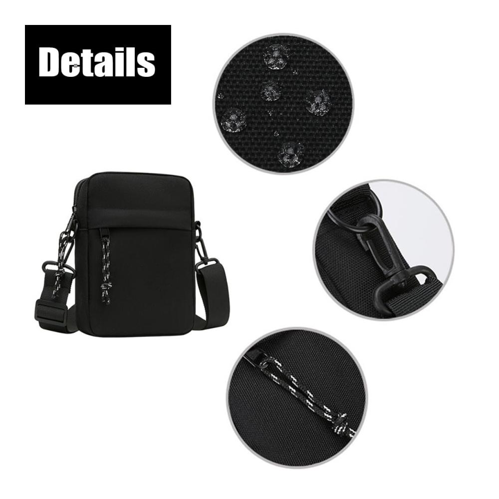 Schwarze Wasserdichte Messenger Bag Praktische Schultertasche für Herren und Damen