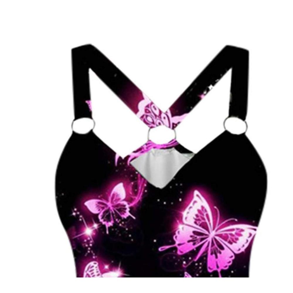 Ärmelloses Damen Tanktop mit Schmetterlingsmotiv - Sommermode in L9WEI | Trendiges Träger-Top für Frauen Druck Stil & Komfort vereint
