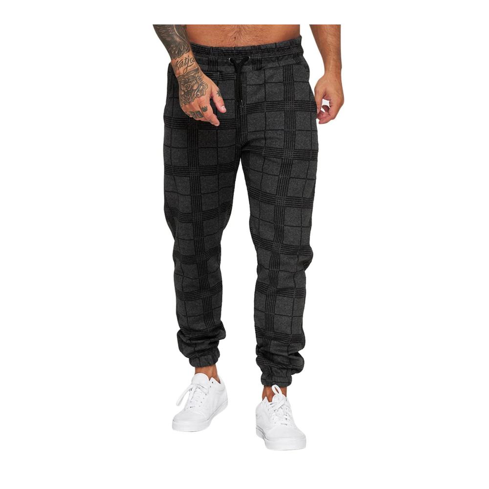 Herren Jogginghose für den Winter - Bequeme moderne Sport-Hose mit Streifenmuster und Kordelzug für lässiges Joggen