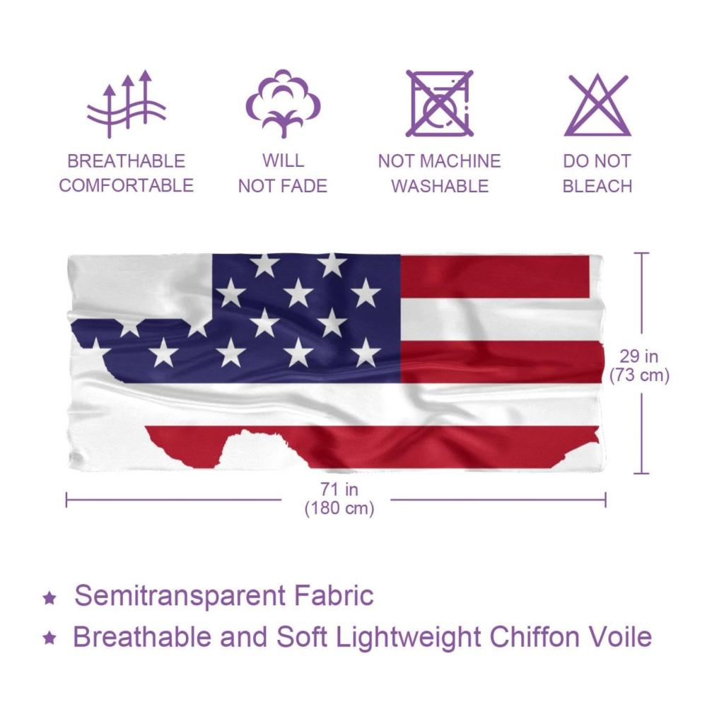 Amerikanischer Flaggen-Druckschal für Damen Leichter Schal in modischem Design